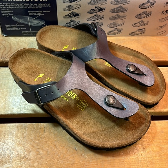 Birkenstock Kids Gizeh Sandals - Ice Pearl Onyx - Picture 4 of 7